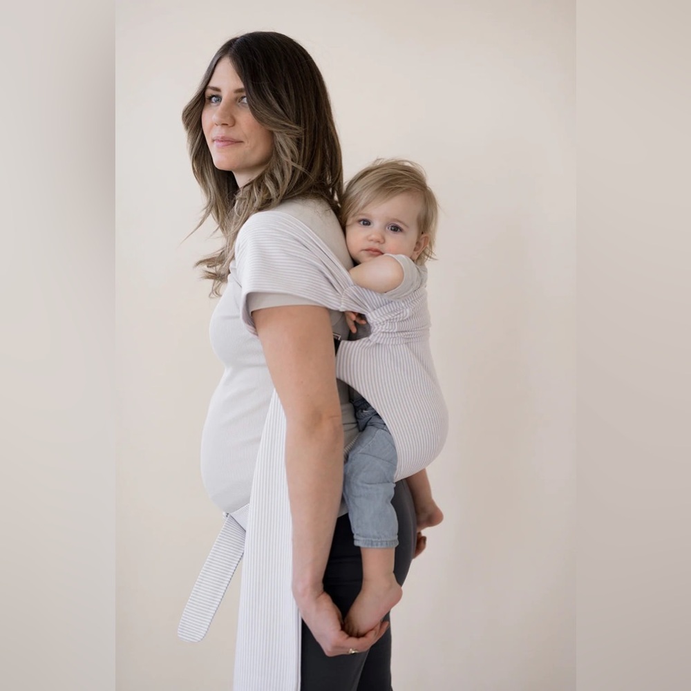 LALABU oatmeal stripe kerier simple wrap baby wearing